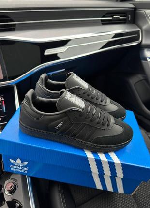 Мужские кеды adidas originals samba all black4 фото