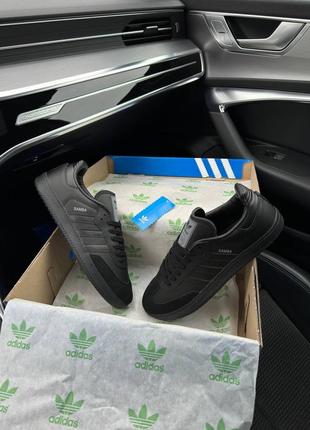 Мужские кеды adidas originals samba all black6 фото