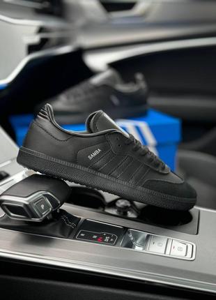 Чоловічі кеди adidas originals samba all black1 фото