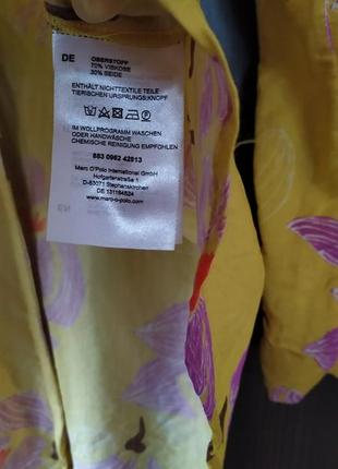 Яскрава жіноча блузка marc o'polo яркая женская блуза цветы приталенная7 фото