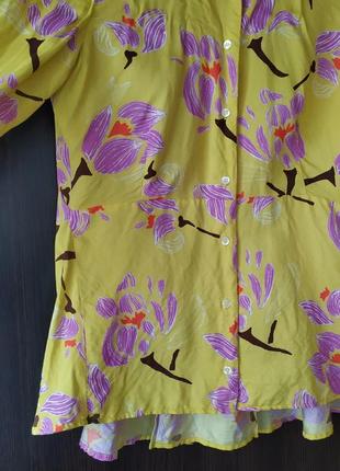 Яскрава жіноча блузка marc o'polo яркая женская блуза цветы приталенная4 фото