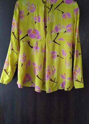 Яскрава жіноча блузка marc o'polo яркая женская блуза цветы приталенная3 фото