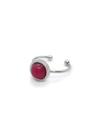 🦜💍 миниатюрное кольцо в стиле минимализм натуральный камень розовый агат