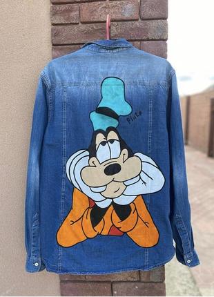 Джинсовая рубашка, джинсовая куртка, джинсовая курточка, джинсовка, джинсовая куртка с рисунком1 фото