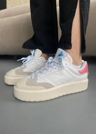 Кроссовки nb ct302 white/pink premium 🔥