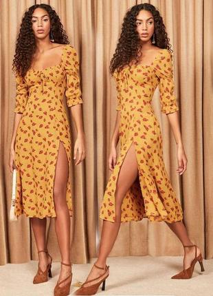 Распродажа платье prettylittlething миди asos с присборенными рукавами1 фото