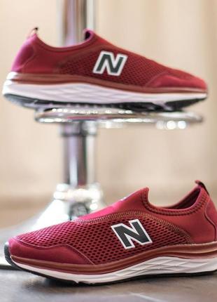 Розпродаж! new balance мокасини жіночі бордові легкі сітка текстильні весняні літні демісезонні демісезон відмінна якість