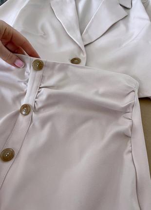 Костюм пиджак юбка shein6 фото
