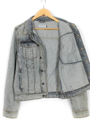 Topman джинсовая куртка мужская винтажная джинсовка размер м5 фото