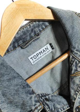 Topman джинсовая куртка мужская винтажная джинсовка размер м4 фото