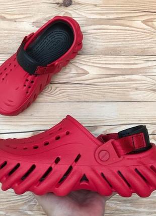 Крокс екхо клог червоні crocs echo clog varsity red8 фото