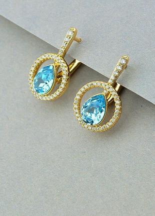 Серьги 'xuping' swarovski (позолота 18к)