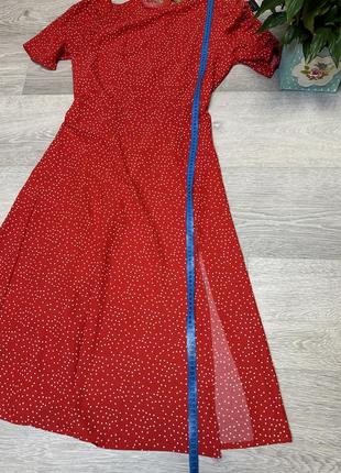 Різнобарвна сукня міді з оборками в горошок axe paris | жіночі коктейльні сукні5 фото
