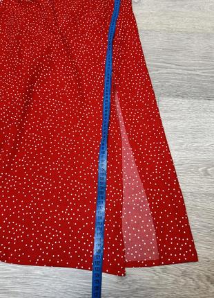 Різнобарвна сукня міді з оборками в горошок axe paris | жіночі коктейльні сукні8 фото