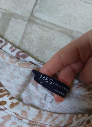 Кофта реглан женский m&s белый с леопардовым принтом5 фото