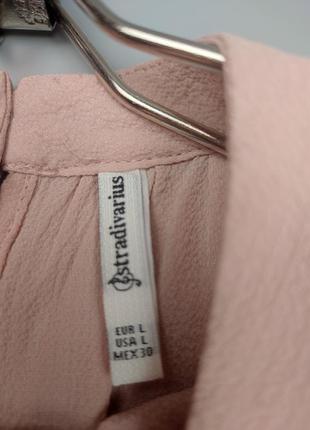 Блуза с сеткой stradivarius, легкая розовая рубашка8 фото