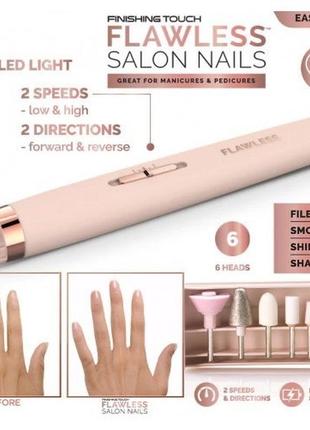 Фрезер для манікюру та педикюру flawless salon nails, ручка фрезер для манікюру. колір: рожевий2 фото