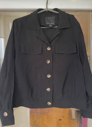 Amisu пиджак куртка черный новый без дефектов