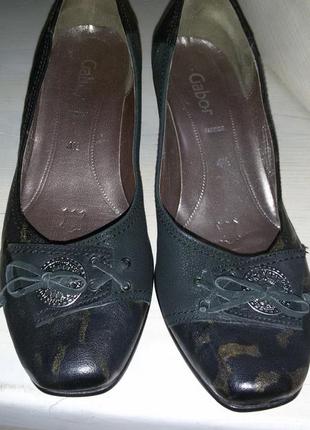 Gabor-шкіряні туфлі розмір 37,5 ( 4 1/2, 24,5см)2 фото
