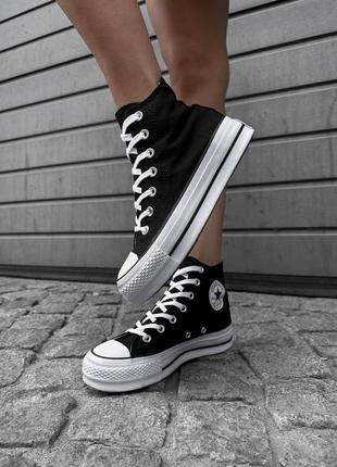 Кеди converse white black4 фото