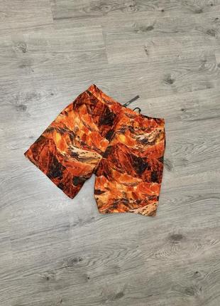 Яркие оранжевые огонь горы пейзаж пляжные шорты плавки5 фото