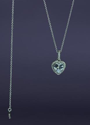 Серебряная подвеска сердце