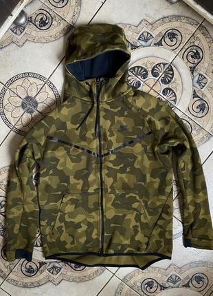 Мужская кофта худи балахон реглан свитшот nike tech fleece camo windbreaker