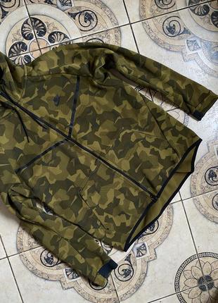 Мужская кофта худи балахон реглан свитшот nike tech fleece camo windbreaker3 фото