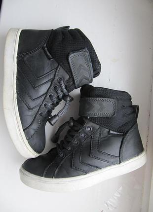 Кожаные демисезонные ботинки хайтопы hummel хаммель