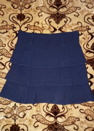 Школьная темно синяя юбка юбка для девочки