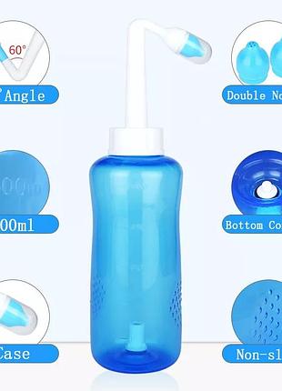 Ирригатор для промывания носа 300 мл голубой