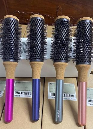 Термобрашинг для укладання волосся  приладами dyson vented barrel brush  black/nickel 35mm2 фото