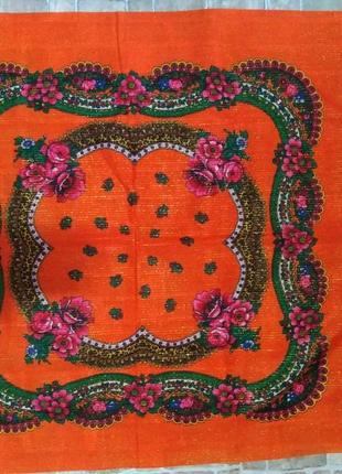 Винтажные парчевые платки с люрексом 2шт.