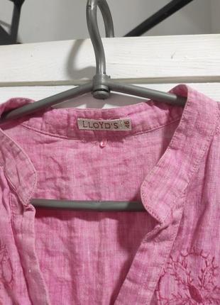 Блуза рубашка 44 46 розовая рубашка футболка на пуговицах женская2 фото