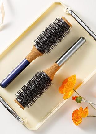 Термобрашинг для укладки волос  приборами dyson vented barrel brush  rosе/black 35mm3 фото