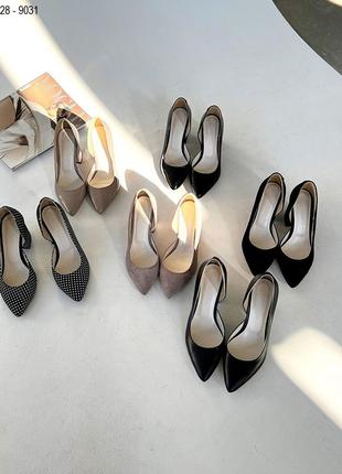 Стильные туфли лодочки на утяжеленных каблуках, мокко, натуральная лакированная кожа7 фото