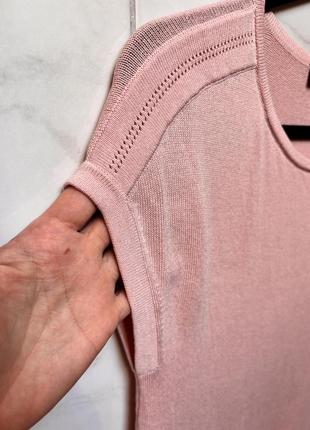 Шикарная пудровая базовая блуза / безрукавка люкс бренда max mara weekend2 фото