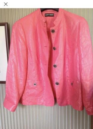 Льняной пиджак с серебристым напылением gerry weber 54-561 фото