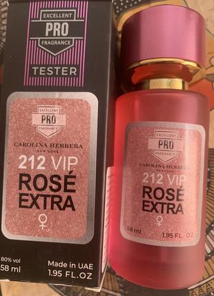 Carolina herrera 212 vip rose extra тестер 58 мл