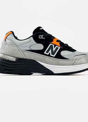 Мужские кроссовки new balance 992 x dtlr grey black orange