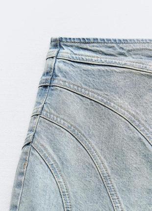 Джинсовая юбка средней длины z19757 фото