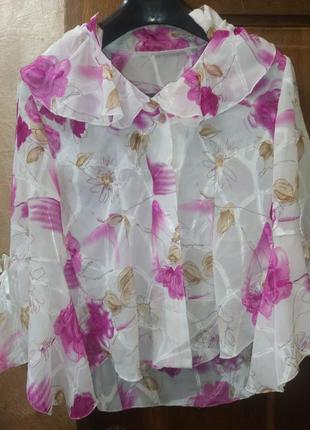 Ніжна класична легка блуза блузка. нова s-m-l1 фото