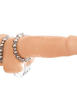 Сексуальное украшение на пенис и машонку art of sex - jerome, серебро