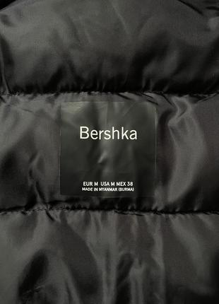 Вітровка bershka мікропуховик чоловіча чорна куртка вітрівка мікро пуховик з капюшоном8 фото