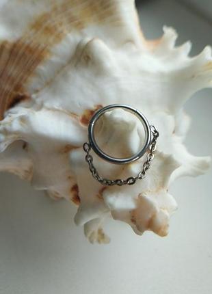 Титановое кольцо-кликер с цепочкой