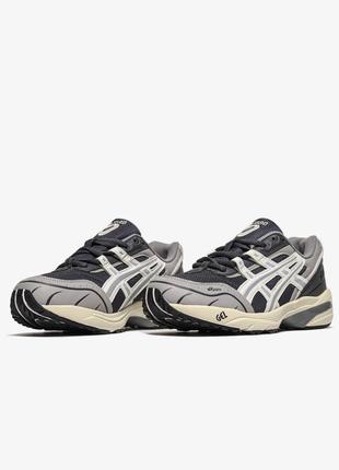 Кроссовки asics gel 1090 grey white2 фото