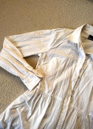 Стильная белая рубашка-платье, швеция2 фото