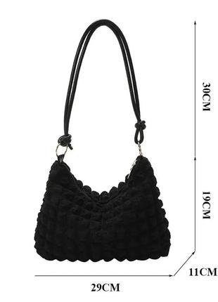 Сумка сумочка з ремінцем нова чорна стильна модна в руку на плече фактурна9 фото