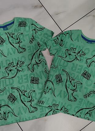 Фемили лук футболки dino 2шт 8-9 (128-134см) 3-4 года (98-104см)