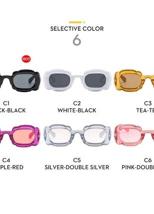 Яркие очки розовые трендовые женские  солнцезащитные y2k prada versace yvl6 фото